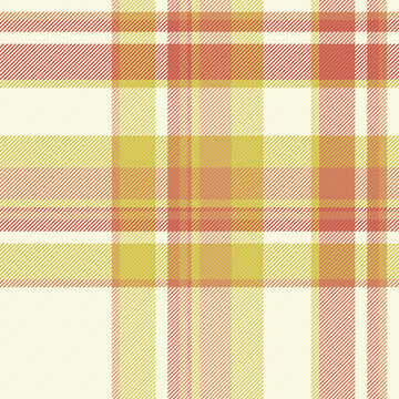 Structure seamless pattern background, string vector textile texture. Podium fabric check plaid tartan in beige and old lace colors.
