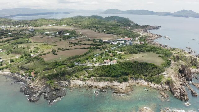 4k Drone Footage - Beautiful Mountains and Beaches near Quy Nhon Vietnam.  