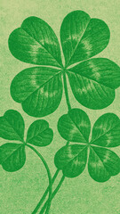 Fototapeta premium Vibrant green clover mobile wallpaper