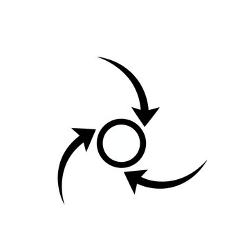 Circular arrows around a circle