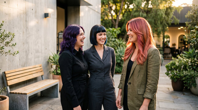 Salon collaborators celebrate a bold multitone hair transformation