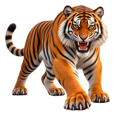 Obraz premium Majestic Fierce Tiger 3D PNG