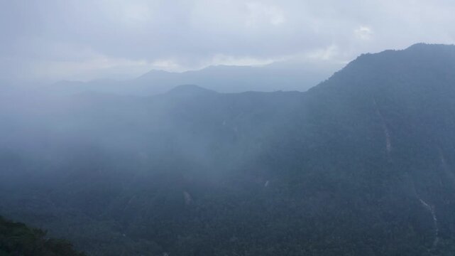 4k Drone Footage.  Beautiful Mountains and Jungle of the Central Highlands of Vietnam.  Road to Da Lat.
