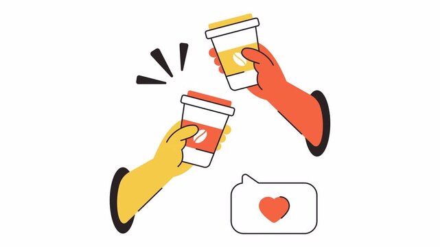 Coffee Break Animation Alpha Channel