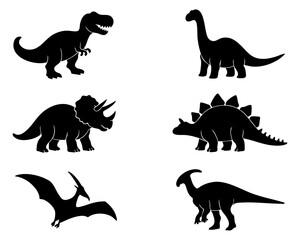 Dinosaur Silhouette Collection – Six Prehistoric Animals © imarpoona