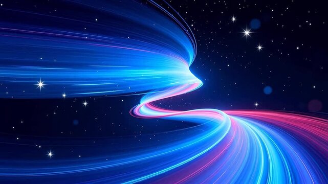 Abstract cosmic swirl with stars