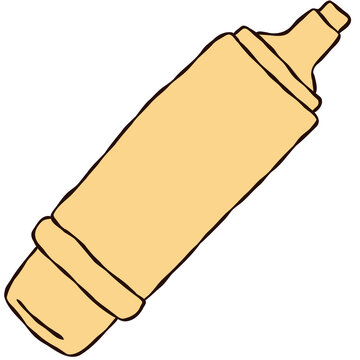 Blank Yellow Marker Pen Highlighter Tool Illustration