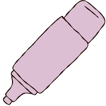 Blank Soft Purple Highlighter Marker Pen Illustration