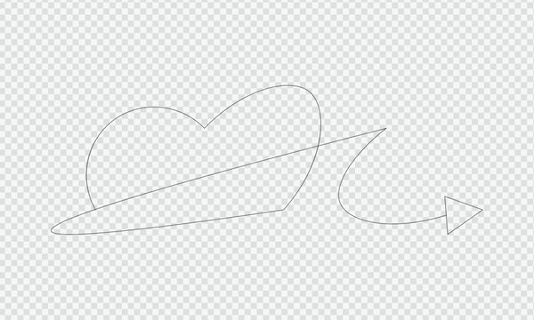 heart line art love icon vector valentine symbol 