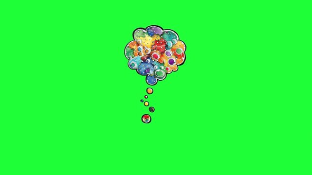 Colorful thought bubble animation