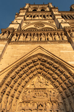 Notre Dame de Paris, buttom to top view