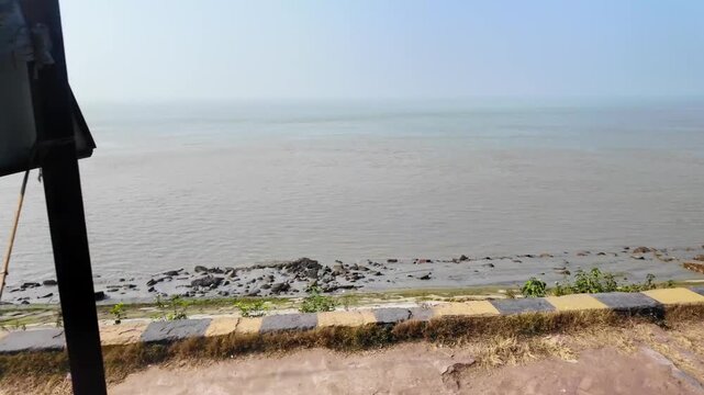 Roadside View Of Massive Ganges Delta River From Kolkata To Gangasagar Route