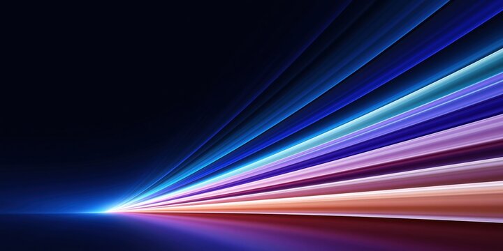 Radiant energy bursts forth in vibrant colorful lines