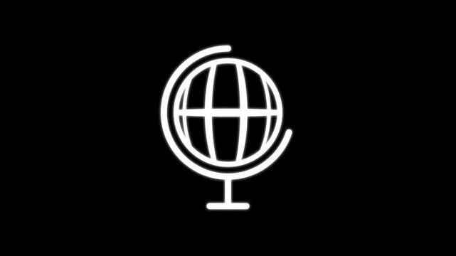 Global globe icon representing international communication, worldwide connectivity, geography, global business, travel, networking, world economy, international relations, and digital globalisation .