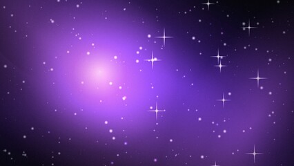 Deep purple stellar nebula with sparkling stars for cinematic space scenes © Anamul Haque Anik