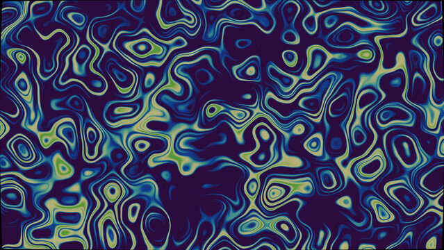 Vibrant psychedelic abstract fluid pattern with colorful topographic contour lines