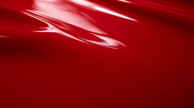Glossy Red Abstract Texture Surface Background Close Up