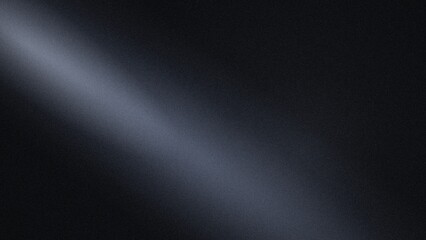 Fototapeta premium Subtle cool blue light ray on dark grained background for moody aesthetic and professional graphic projects