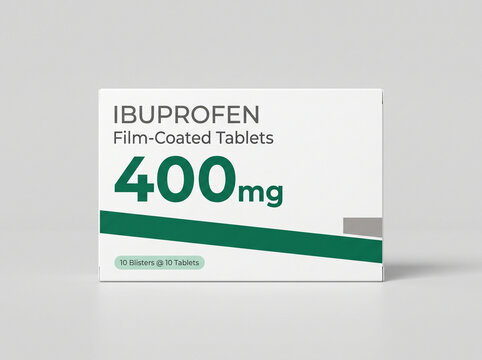 Generic box of ibuprofen 400mg pain relief medication