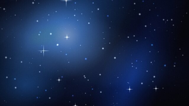 Starry night sky background with bright white stars and blue hues for space exploration and cosmic themes