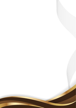 luxury beige gold curve Invitation Background Design with empty space