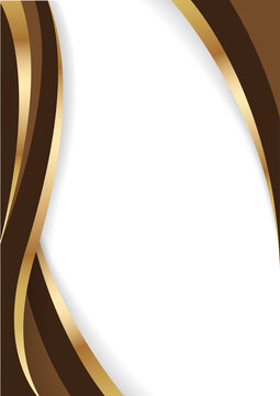 Premium beige gold wave Event Invitation Background with blank space