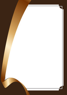 Certificate Background Design with elegant beige gold wave and empty space