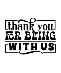 Fototapeta premium thank you for being with us SVG