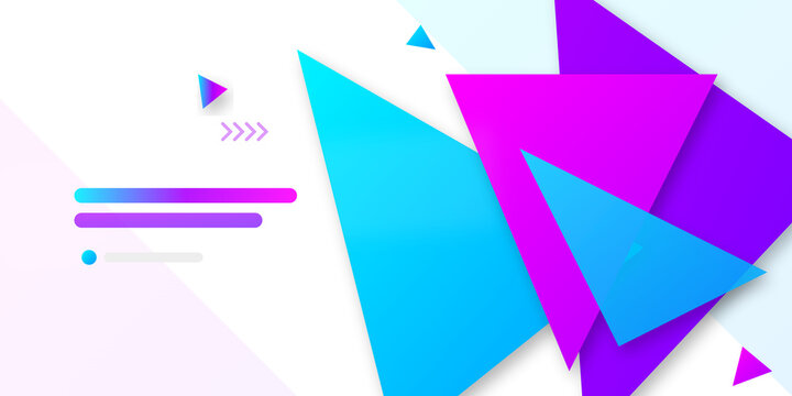 Abstract geometric composition with vibrant triangles on transparent background