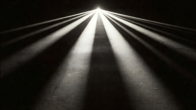 Converging light beams illuminate a dark surface creating a dramatic cinematic effect illumination texture grain