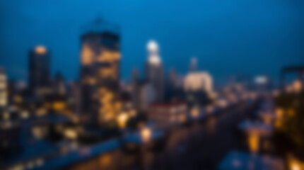 Fototapeta premium Blurred Cityscape at Twilight.