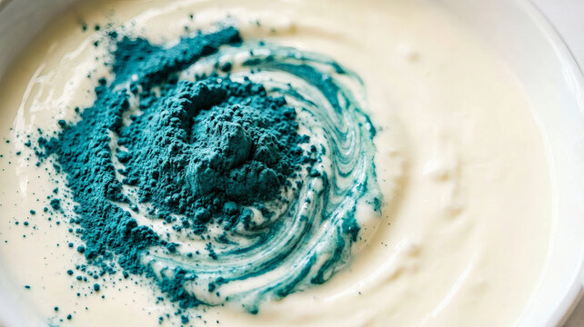 Spirulina Swirl in Coconut Yogurt Macro