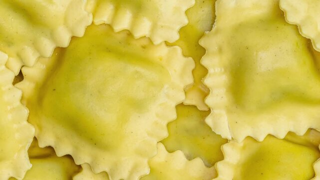 Nahaufnahme von Ravioli oder Pasta