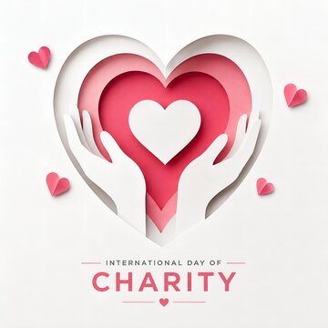 International day of charity heart illustration