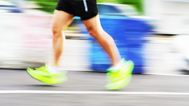 Dynamic runner in motion representing speed, fitness, performance, and active lifestyle