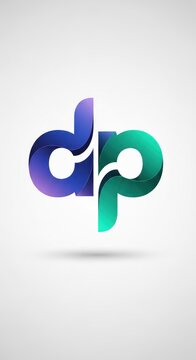 Colorful Modern Gradient DP Logo Design.