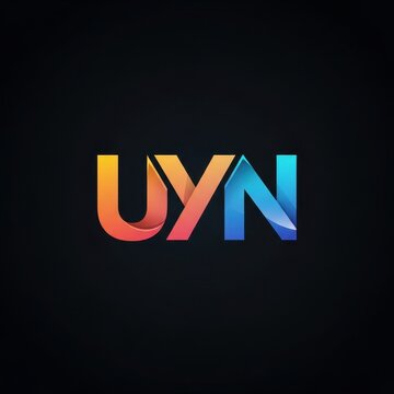 Colorful modern gradient logo design on black background.