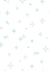 Fototapeta premium Seamless Pastel Star Pattern with Colorful Twinkling Sparkles on White Background for Minimalist Graphic Design