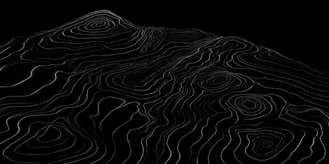 Abstract topographic map design with white dashed contour lines topographic abstract geography elevation background geometry cartography landscape navigation minimalist stylized contrast © MOHAMAD