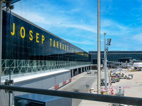 Barcelona Josep Tarradellas - El Prat Airport in Catalonia, Spain.