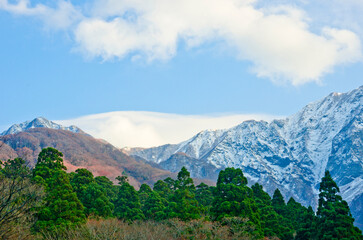 Fototapeta premium Close up of Mt.Daisen in autumn, Tottori prefecture, Chugoku, Japan.