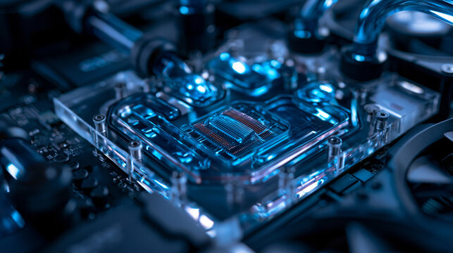 Computer Liquid Cooling System on High Performance Processor Chip