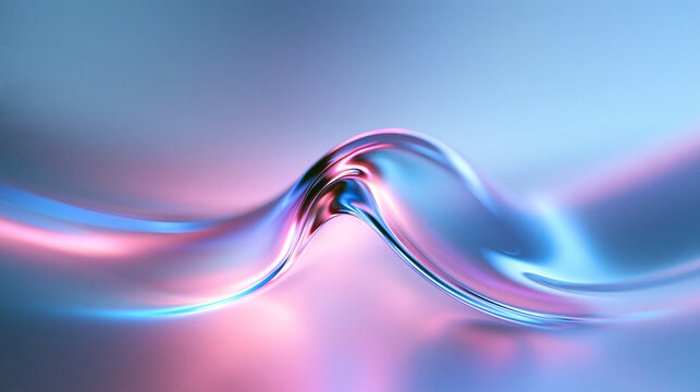 Abstract Liquid Wave Background with Pink and Blue Light
