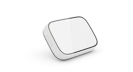 Obraz premium Modern White Electronic Device Mockup with Blank Screen on White Background