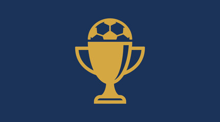 Obraz premium Soccer Trophy Cup Flat Vector Illustration
