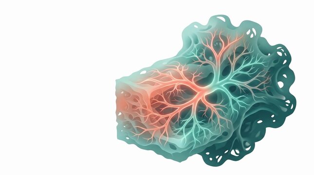 Cross section of a vascular tissue scaffold