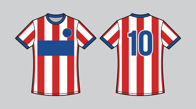 Soccer Jersey With Stripes Design Vector Illustration