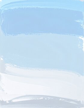 淡い水色とグレーの霜のようなアクリル絵の具