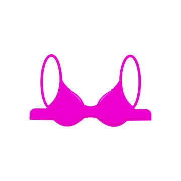 Transparent illustration of a pink bra. 