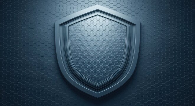 Modern Digital Shield Icon Offering Robust Technological Protection and Security Against Cyber Threats